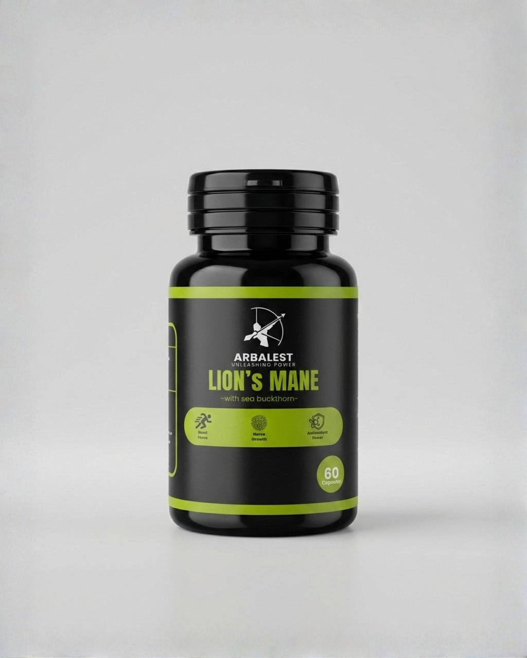 Arbalest Lion’s Mane Mushroom with Sea Buckthorn – 60 Capsules