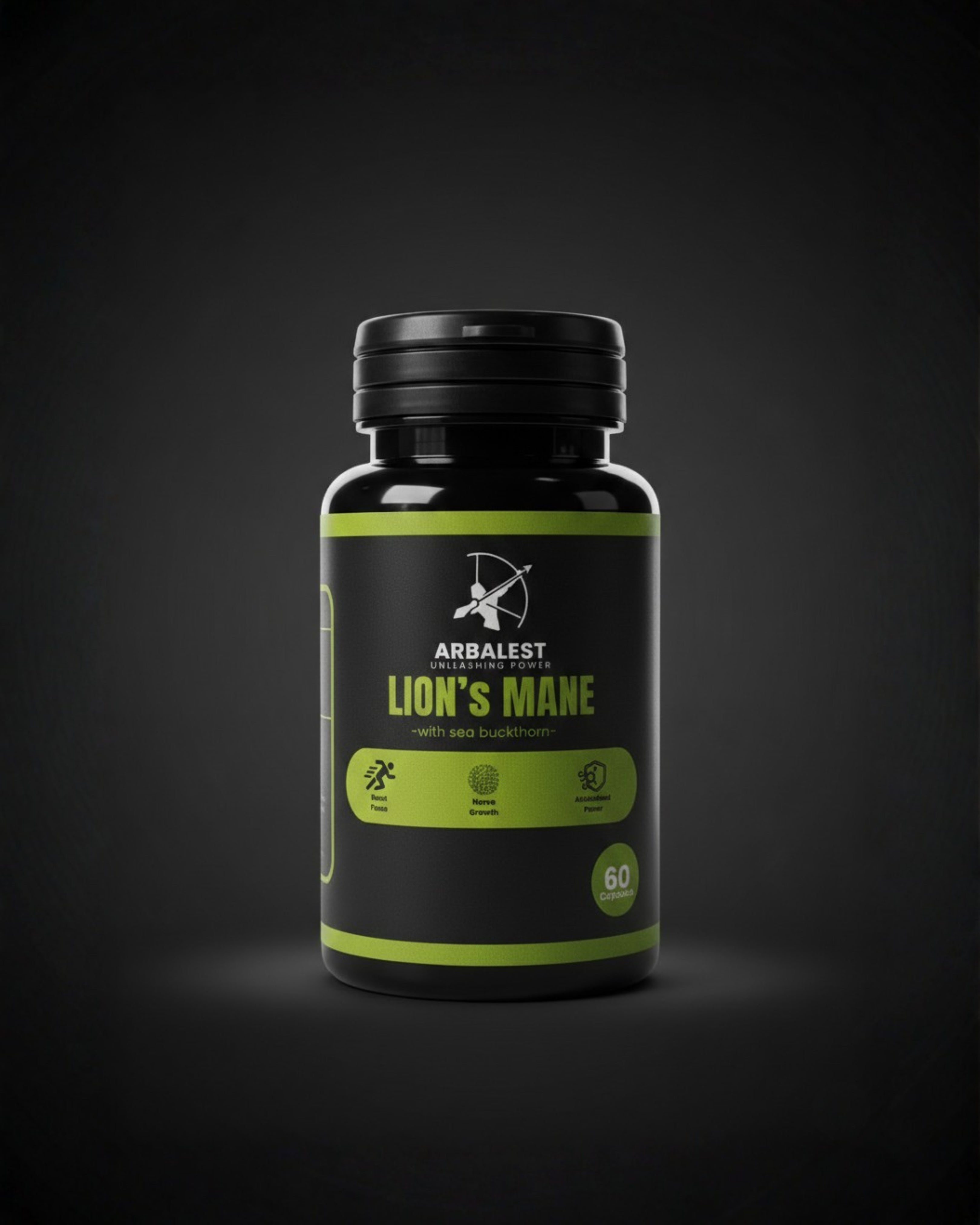 Arbalest Lion’s Mane Mushroom with Sea Buckthorn – 60 Capsules